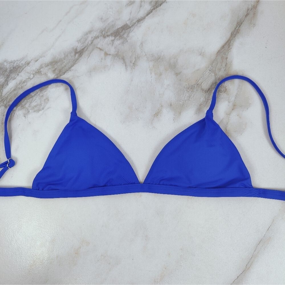 Aqua Eve Electric Blue Triangle Bikini Top, Sz XS
